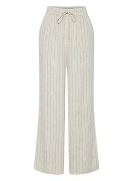 Hose Pieces Pia Wide Streifen beige für Frauen