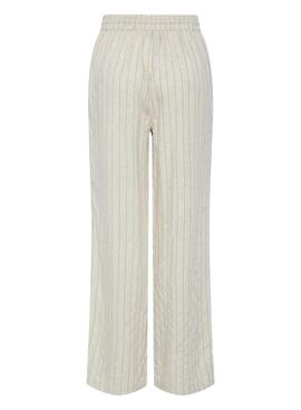 Hose Pieces Pia Wide Streifen beige für Frauen