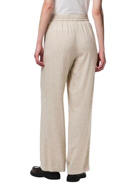 Hose Pieces Pia Wide beige für Damen