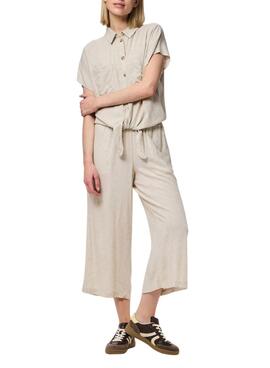Bluse Pieces Pia beige für Damen