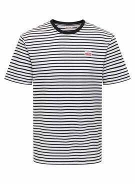 T-Shirt Only and Sons Dawson weiß und schwarz für Herren