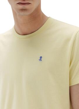 Gelbes Basic-T-Shirt El Pulpo für Herren