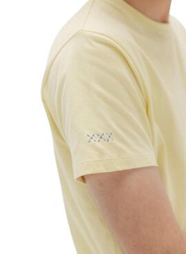 Gelbes Basic-T-Shirt El Pulpo für Herren