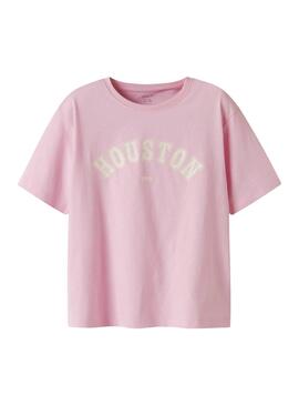 T-shirt Name It Kassandra rosa für Mädchen.