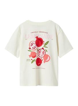 T-shirt Name It Kassandra beige für Mädchen.