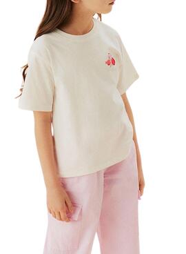 T-shirt Name It Kassandra beige für Mädchen.