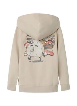 Sweatshirt Name It Kian beige für Jungen
