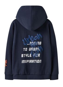 Sweatshirt Name It Lucian in Marineblau für Jungen.