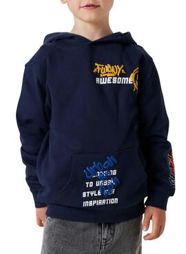 Sweatshirt Name It Lucian in Marineblau für Jungen.
