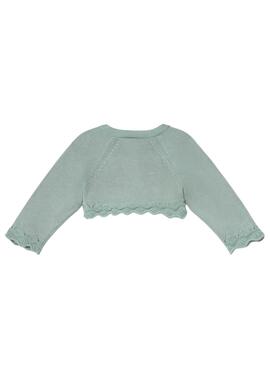 Mayoral Strickjacke in Grundfarbe Grün für Babys.