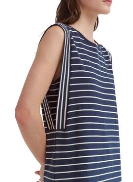 Kleid Vila Viveriana Marine Streifen für Frauen