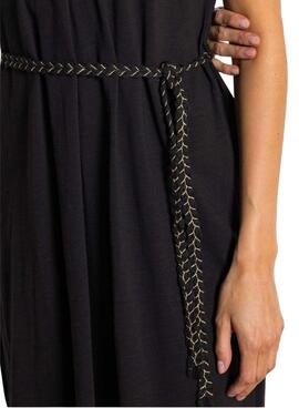 Kleid Vila Viverano in Schwarz mit Gürtel für Damen
