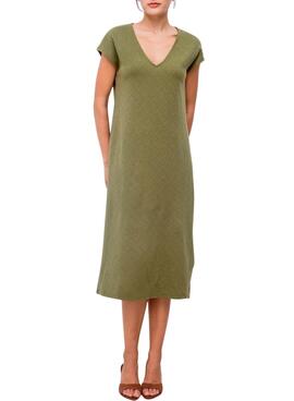 Kleid Vila Viadoria grün Midi für Frauen