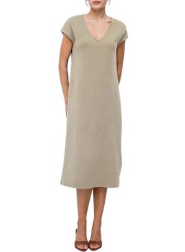 Kleid Vila Viadoria in Beige für Damen
