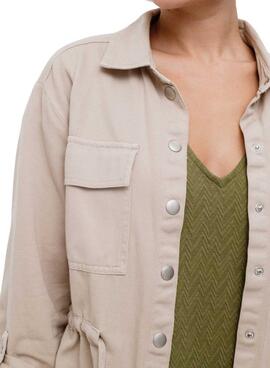 Jacke Vila Tilo in Beige für Damen