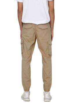 Hose Only and Sons Carter Cargo Beige für Herren.
