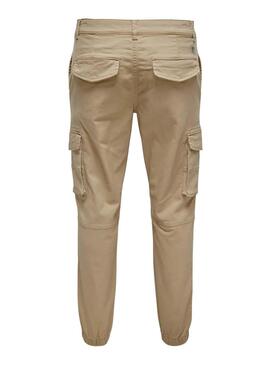 Hose Only and Sons Carter Cargo Beige für Herren.