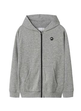 Kapuzenpullover Name It Vimo grau für Jungen