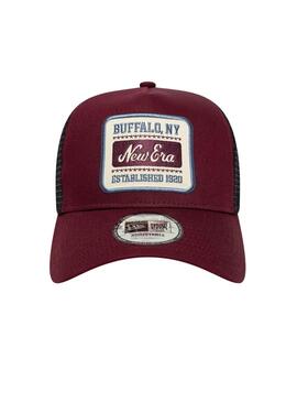 Kappe New Era Patch 9Forty Trucker bordeauxrot für Herren