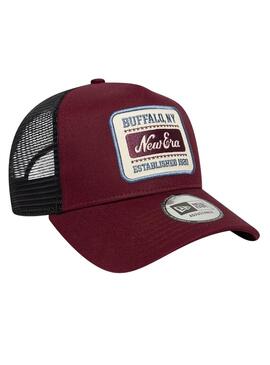 Kappe New Era Patch 9Forty Trucker bordeauxrot für Herren