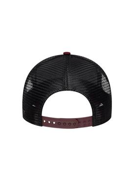 Kappe New Era Patch 9Forty Trucker bordeauxrot für Herren