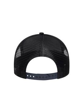 Schwarze New Era Patch 9Forty Trucker Mütze für Herren.
