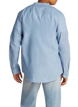 Tommy Jeans Leinenhemd blau für Herren
