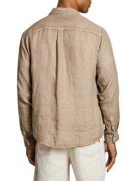 Hemd Pepe Jeans Arnau beige für Männer