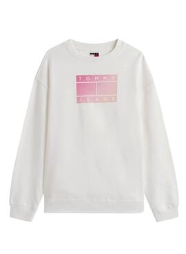 Sweatshirt Tommy Jeans Gradient weiß für Damen