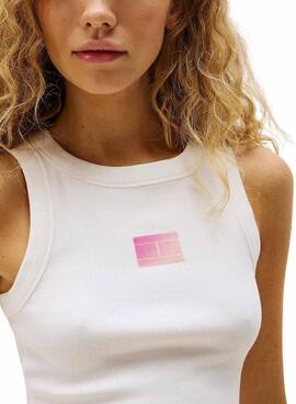 T-Shirt Tommy Jeans Gradient weiß für Damen
