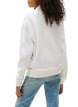 Tommy Jeans Blumenmuster Hoodie in Weiß für Damen