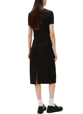 Kleid Tommy Jeans Rib Bodycon Schwarz für Damen