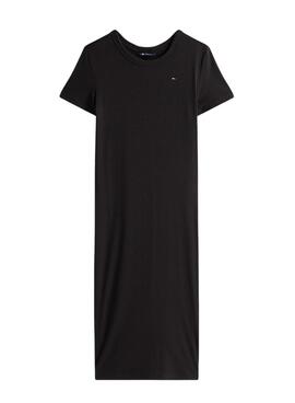 Kleid Tommy Jeans Rib Bodycon Schwarz für Damen
