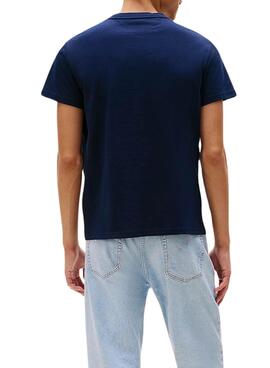 Tommy Jeans Flag Slim T-Shirt in dunkelblau für Herren
