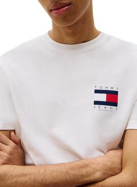 T-Shirt Tommy Jeans Flag weiß für Herren