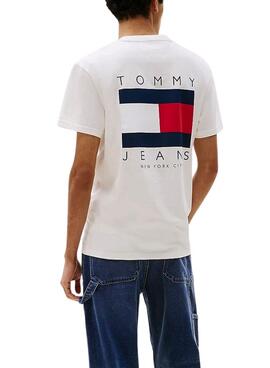 T-Shirt Tommy Jeans Flag weiß für Herren