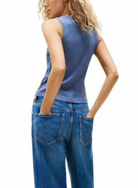 Tommy Jeans Tank-Top in Blau für Damen