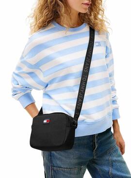Tasche Tommy Jeans Essential Daily Crossover in Marineblau für Damen