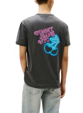 Tommy Jeans Novelty graues T-Shirt für Herren