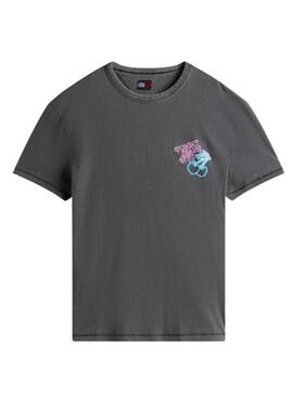Tommy Jeans Novelty graues T-Shirt für Herren