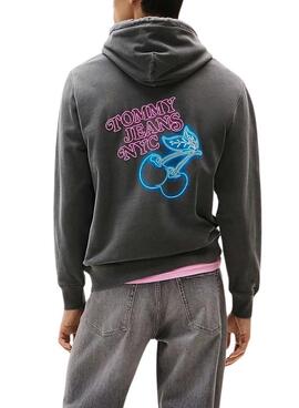 Sudadera Tommy Jeans Novelty grau für Herren.