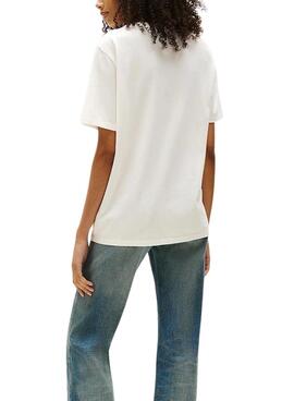 T-shirt Tommy Jeans Strawberry weiß für Frauen