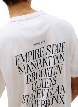 T-Shirt Tommy Jeans New York weiß für Herren