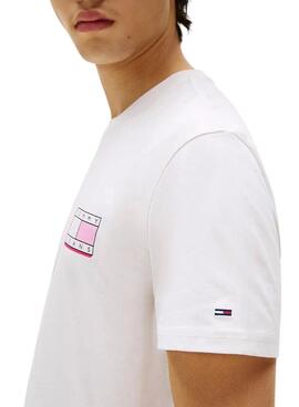 T-Shirt Tommy Jeans Slim Pop in Weiß für Herren