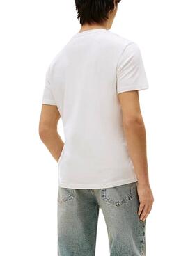 T-Shirt Tommy Jeans Slim Pop in Weiß für Herren