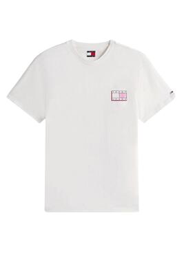 T-Shirt Tommy Jeans Slim Pop in Weiß für Herren