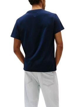 T-Shirt Tommy Jeans Slim Pop in Marineblau für Herren