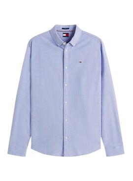 Hemd Tommy Jeans Oxford Slim Blau für Herren