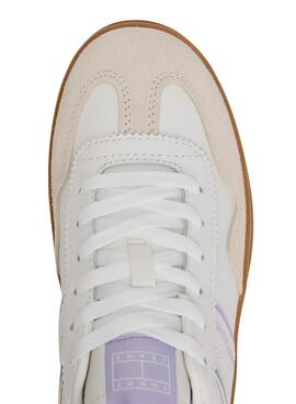 Sneaker Tommy Jeans The Greenwich Platform in Weiß und Lila für Damen.