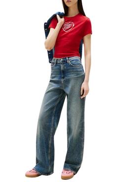 Turnschuhe Tommy Jeans Greenwich Himbeere für Damen.